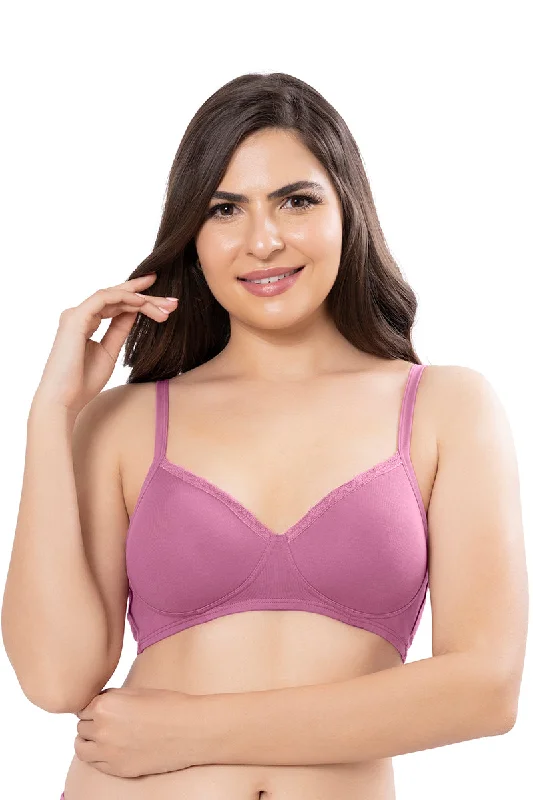 Bra with a mesh - lined cup for better breathability​ AMANTE BRA10202/2 Cotton Casual Lightly Padded Non-Wired Full Coverage T-Shirt Bra