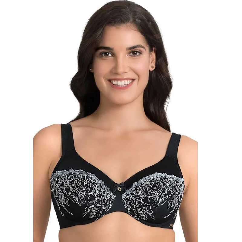 Bra with an anti - itch lining for added comfort AMANTE F0010 Ultimo Deco Floral Non-Padded Wired Full Cover Bra Bra with an anti - itch lining for added comfort AMANTE F0010 Ultimo Deco Floral Non-Padded Wired Full Cover Bra