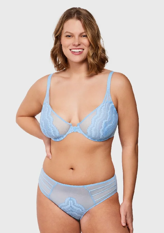 Bra with a smooth fabric for a sleek and comfortable feel Aqua Passion Front-Close Unlined Lace Bra Bra with a smooth fabric for a sleek and comfortable feel Aqua Passion Front-Close Unlined Lace Bra