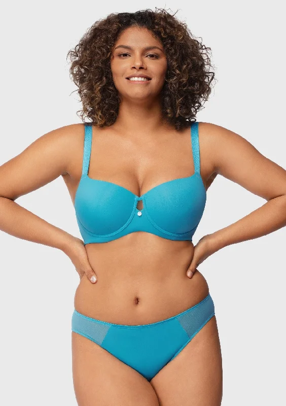Bra with a memory foam cup for a customized fit Aria Lightly Lined Underwire Balconette T-shirt Bra Bra with a memory foam cup for a customized fit Aria Lightly Lined Underwire Balconette T-shirt Bra