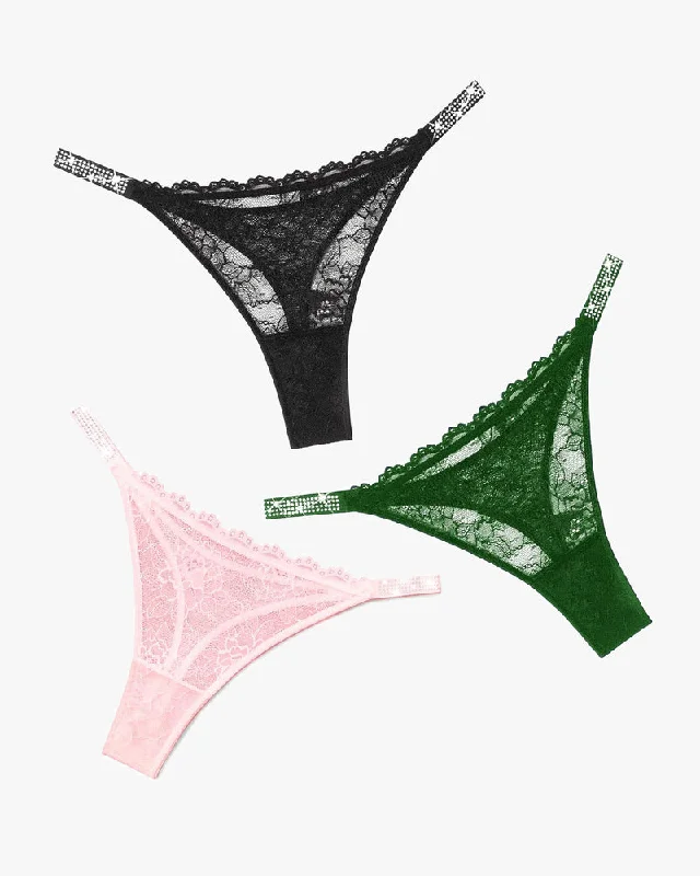 Bralettes for a trendy and comfortable alternative Lace Thongs with Rhinestone-Embellished Strap Bralettes for a trendy and comfortable alternative Lace Thongs with Rhinestone-Embellished Strap
