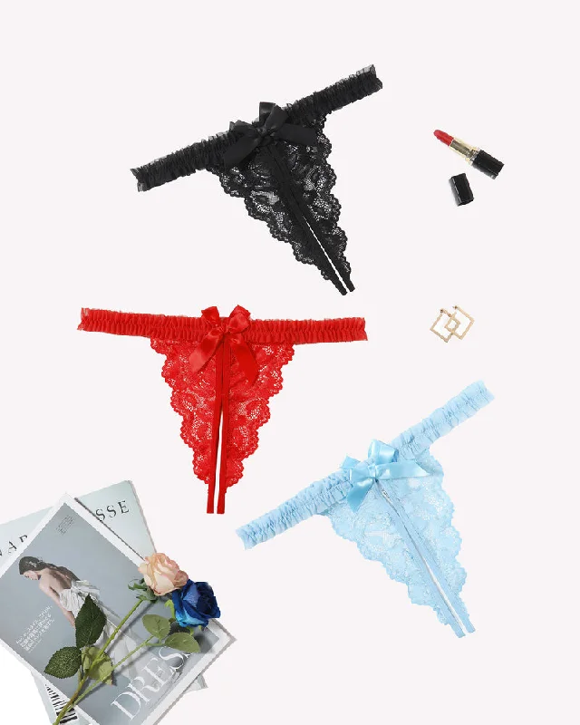 Bra with a non - padded cup for a natural feel​ Floral Lace Panties Naughty Lingerie