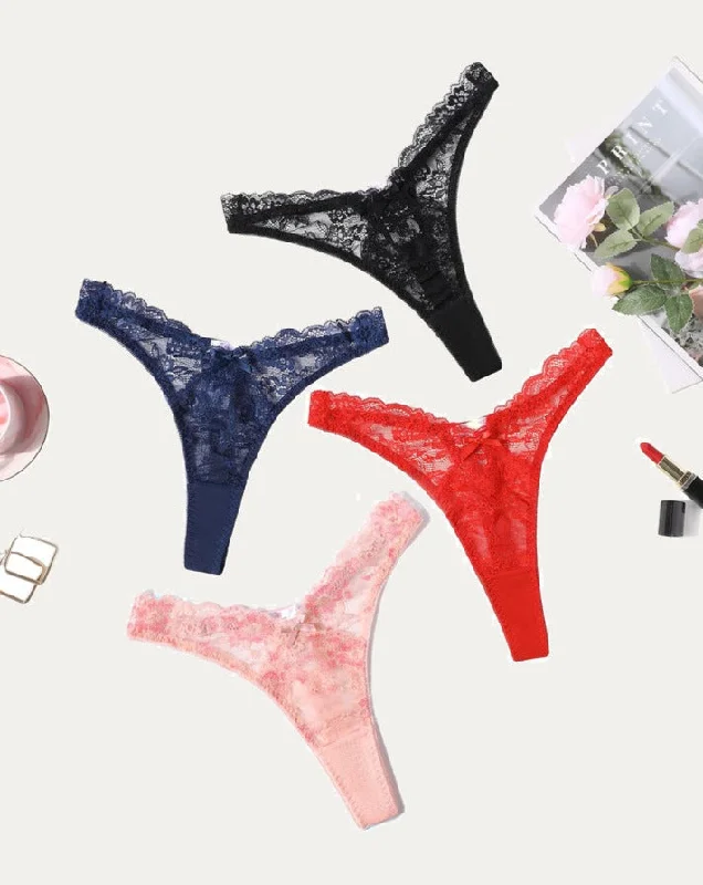 Silk bras for a luxurious and smooth texture​ Lace G-string Exotic Panties Set