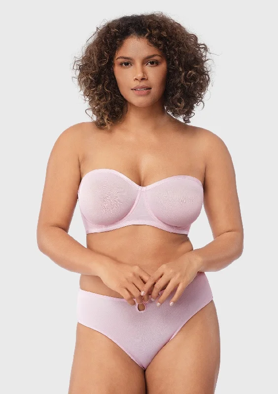 Bra with a lace - lined cup for a feminine and elegant look Bella Sheer Mesh Unlined Underwire Strapless Balconette Bra Bra with a lace - lined cup for a feminine and elegant look Bella Sheer Mesh Unlined Underwire Strapless Balconette Bra
