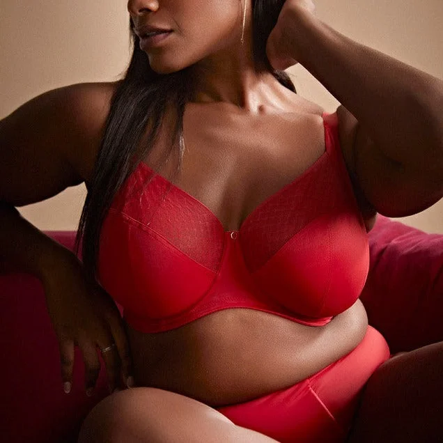 Bra with a shiny finish for a glamorous effect Bliss Full Cup Bra In Salsa Red - Sculptresse Bra with a shiny finish for a glamorous effect Bliss Full Cup Bra In Salsa Red - Sculptresse