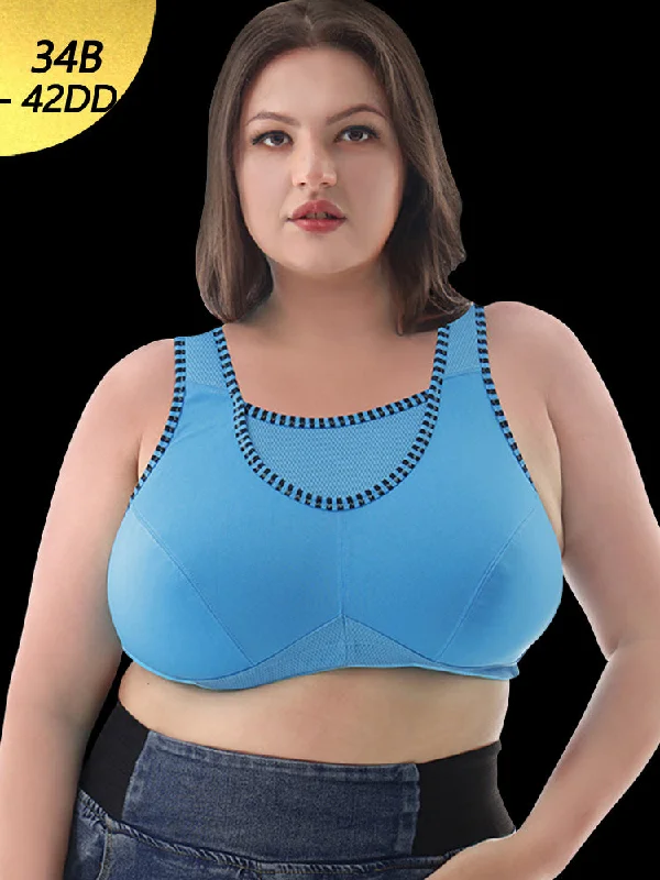 Bra with a plus - size convertible strap for versatility Breathable High Impact Wireless Sport Bra Bra with a plus - size convertible strap for versatility Breathable High Impact Wireless Sport Bra