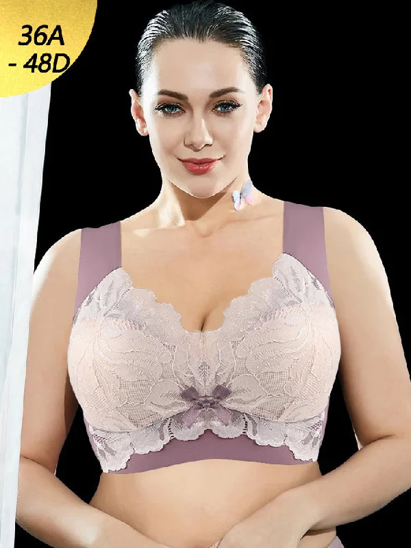 Strapless bras for wearing with strapless tops and dresses Breathable Lace Soft Beauty Back Wire-free Bra Strapless bras for wearing with strapless tops and dresses Breathable Lace Soft Beauty Back Wire-free Bra
