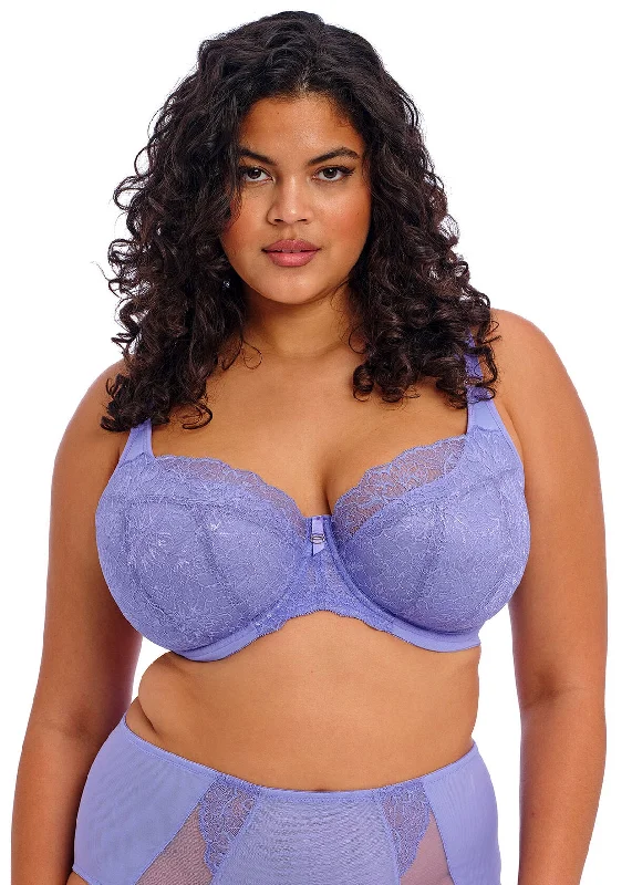 Bra with a nylon - lined cup for stretch and support Brianna Underwired Padded Half Cup Bra In Jacaranda - Elomi Bra with a nylon - lined cup for stretch and support Brianna Underwired Padded Half Cup Bra In Jacaranda - Elomi