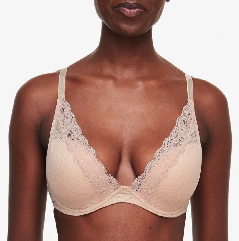Bra with a removable padding for customizable support Brooklyn Plunge T-Shirt Bra In Dune- Passionata Bra with a removable padding for customizable support Brooklyn Plunge T-Shirt Bra In Dune- Passionata