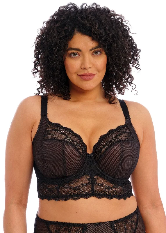 Bra with a plus - size underbust band for a secure fit Charley UW Bralette In Black - Elomi Bra with a plus - size underbust band for a secure fit Charley UW Bralette In Black - Elomi