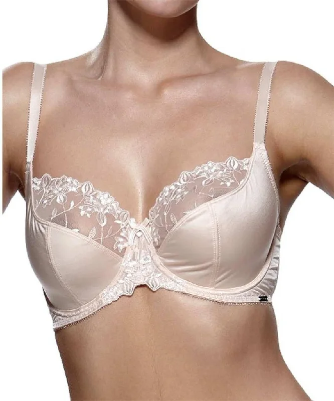 Bra with a racerback design for better mobility SALE Charnos AS001 Anais Underwired Non Padded Balcony Bra in Blush Bra with a racerback design for better mobility SALE Charnos AS001 Anais Underwired Non Padded Balcony Bra in Blush