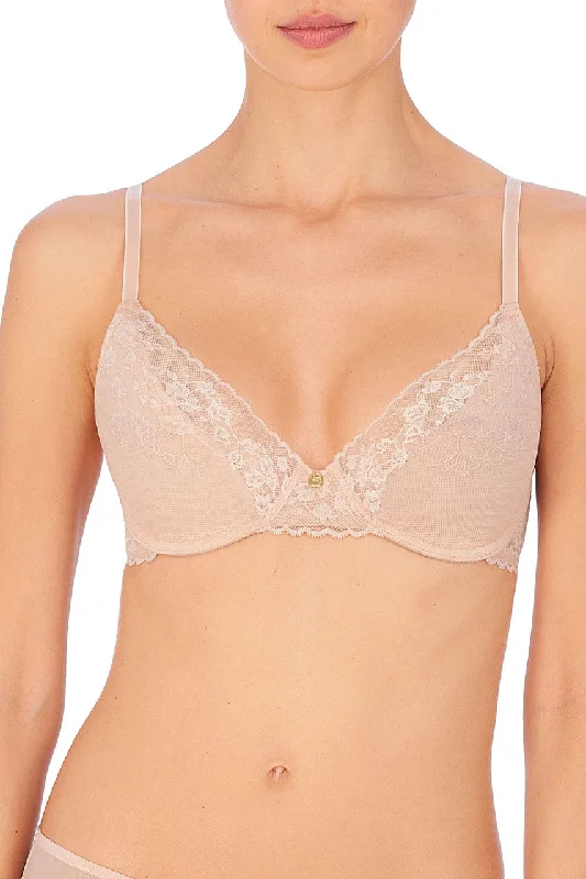 Bra with a plus - size customized fit option for a perfect fit Cherry Blossom Spacer Push-Up Bra In Cameo Rose - Natori Bra with a plus - size customized fit option for a perfect fit Cherry Blossom Spacer Push-Up Bra In Cameo Rose - Natori