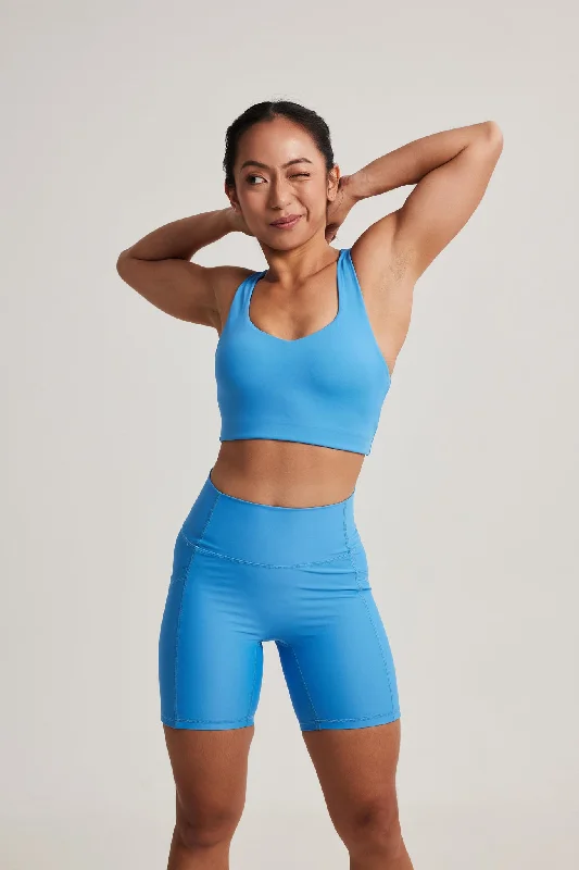 white women sport bra for a clean look Circle Back Bra 2.0 in Keen