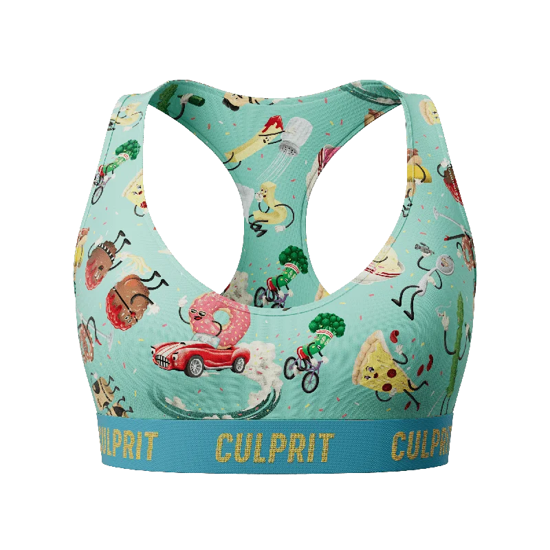 Bra with a polyester - lined cup for durability and moisture - wicking Comfort Food ? ComfyBra Bra with a polyester - lined cup for durability and moisture - wicking Comfort Food ? ComfyBra