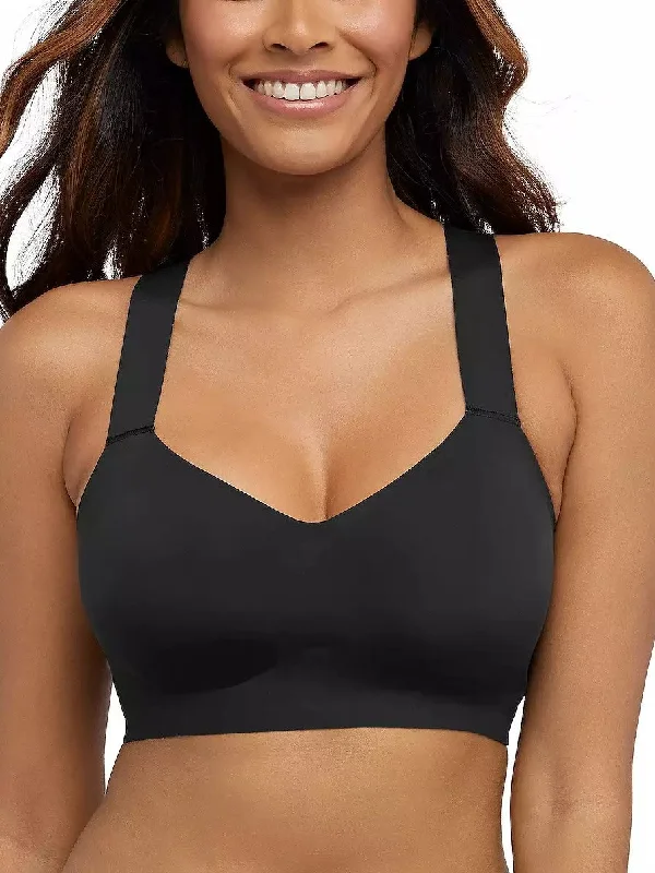 Bra with an anti - itch lining for added comfort Comfort Racerback Breathable Wireless Bra Black Bra with an anti - itch lining for added comfort Comfort Racerback Breathable Wireless Bra Black