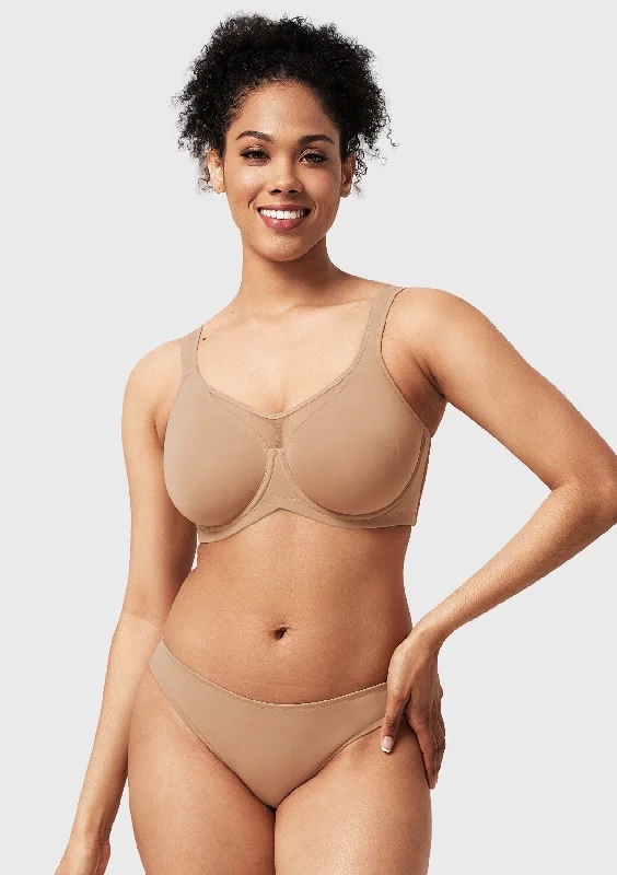 Seamless bras for a smooth and invisible look under clothes CoolComfort Smoothing Unlined Minimizer Underwire Bra Seamless bras for a smooth and invisible look under clothes CoolComfort Smoothing Unlined Minimizer Underwire Bra