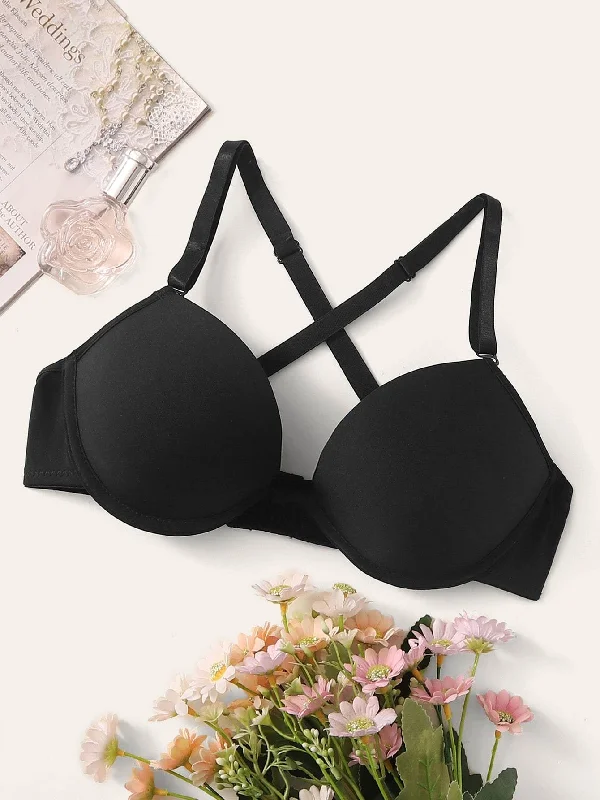 Bra with a lace - trim for an elegant and delicate touch​ Crisscross Back Bra