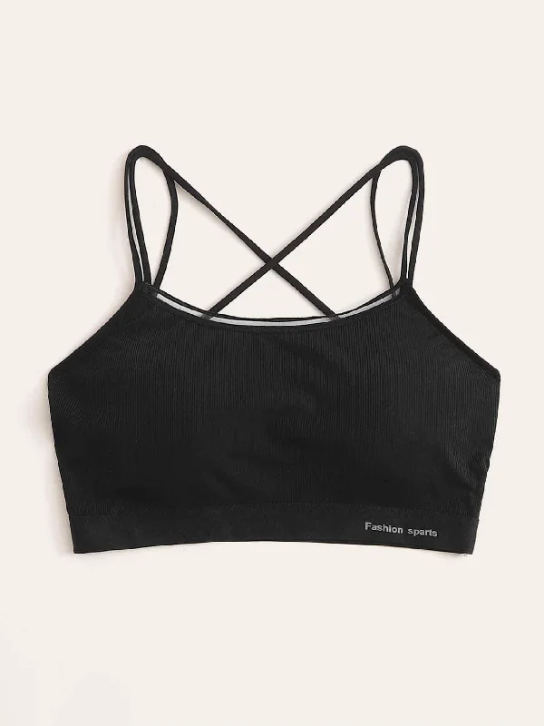 Bra with a built - in underwire for enhanced support​ Crisscross Back Bralette