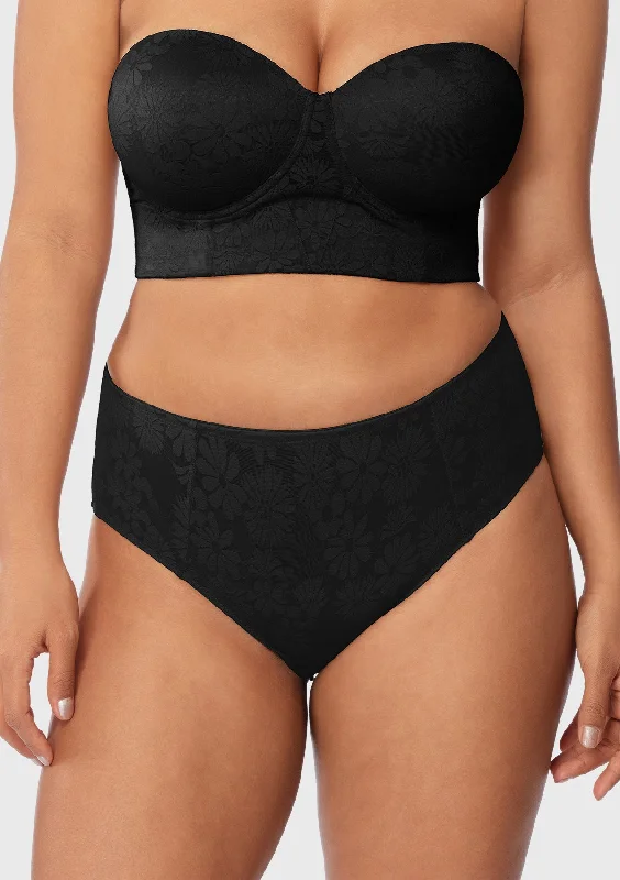 Bra with a moisture - wicking memory foam cup for sweaty conditions Daisy High-Rise Soft Comfort Black Lace Brief Underwear Bra with a moisture - wicking memory foam cup for sweaty conditions Daisy High-Rise Soft Comfort Black Lace Brief Underwear
