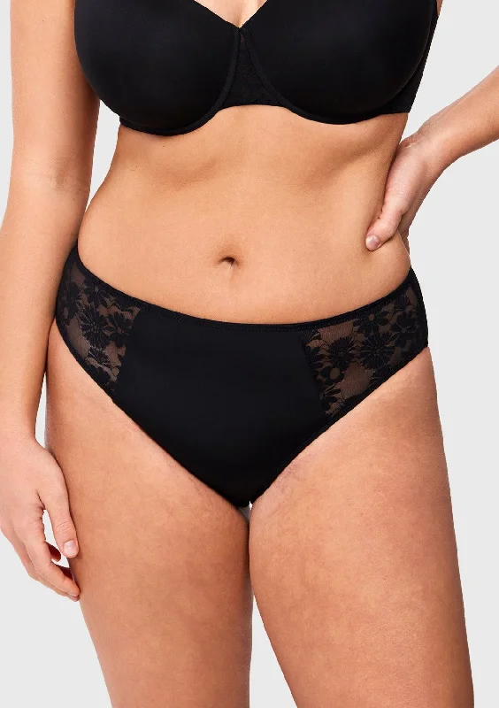 Bra with a plus - size seamless design for a smooth look Daisy Smooth Lace High-Rise Mesh Lace Back Brief Underwear Bra with a plus - size seamless design for a smooth look Daisy Smooth Lace High-Rise Mesh Lace Back Brief Underwear