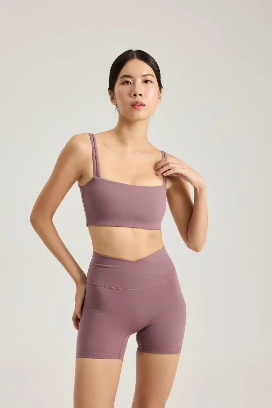 medium impact compression women sport bra Reversible Boat Neck Bra in Soda