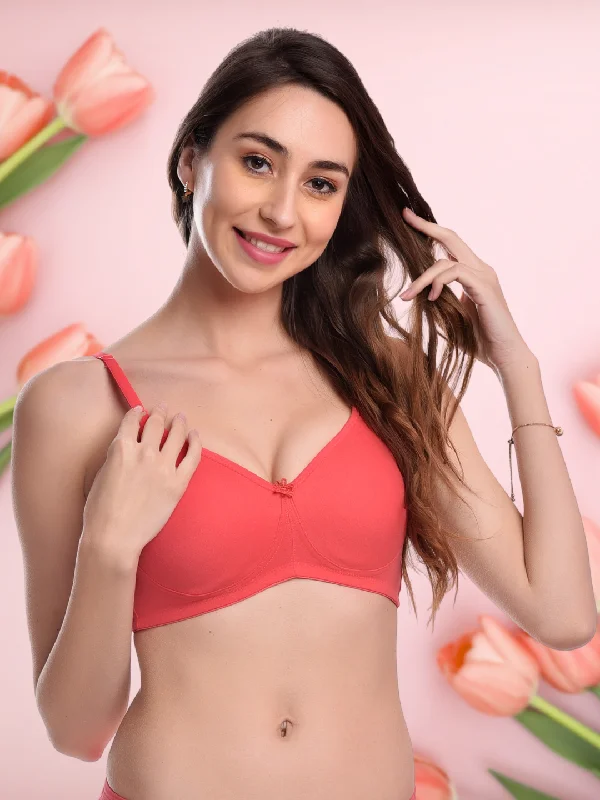 Bra with moisture - wicking lining for sweaty situations FIMS Fashion Women Cotton Blend Solid Moulded Bra Pack of 1 Bra with moisture - wicking lining for sweaty situations FIMS Fashion Women Cotton Blend Solid Moulded Bra Pack of 1