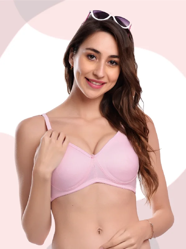 Long - line bras for added support and a slimming effect FIMS Fashion Women Cotton Blend Solid Moulded Bra Pack of 1 Long - line bras for added support and a slimming effect FIMS Fashion Women Cotton Blend Solid Moulded Bra Pack of 1
