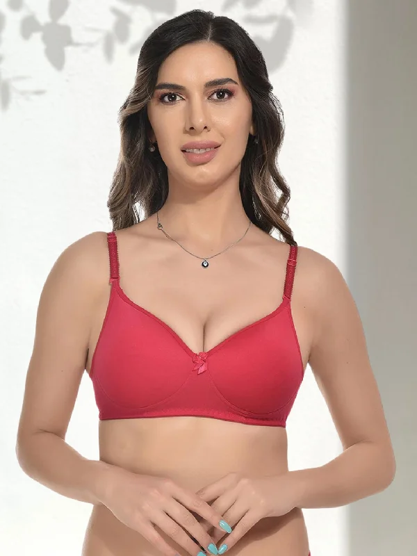 Bra with a built - in underwire for enhanced support FIMS Fashion Women Cotton Blend Solid Padded Bra Pack of 1 Rani Bra with a built - in underwire for enhanced support FIMS Fashion Women Cotton Blend Solid Padded Bra Pack of 1 Rani