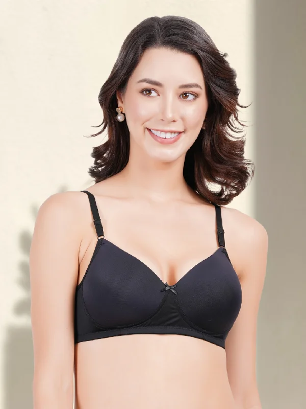 Unpadded bras for a natural and lightweight feel FIMS Fashion Women Lycra Solid Padded Bra Pack of 1 Black Unpadded bras for a natural and lightweight feel FIMS Fashion Women Lycra Solid Padded Bra Pack of 1 Black