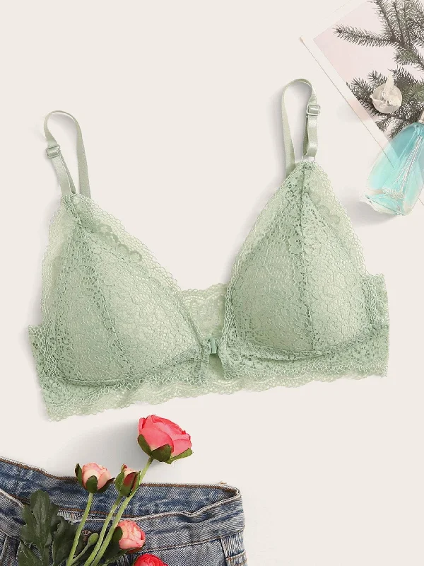 Bra with underbust support for better breast lift​ Floral Lace Bralette