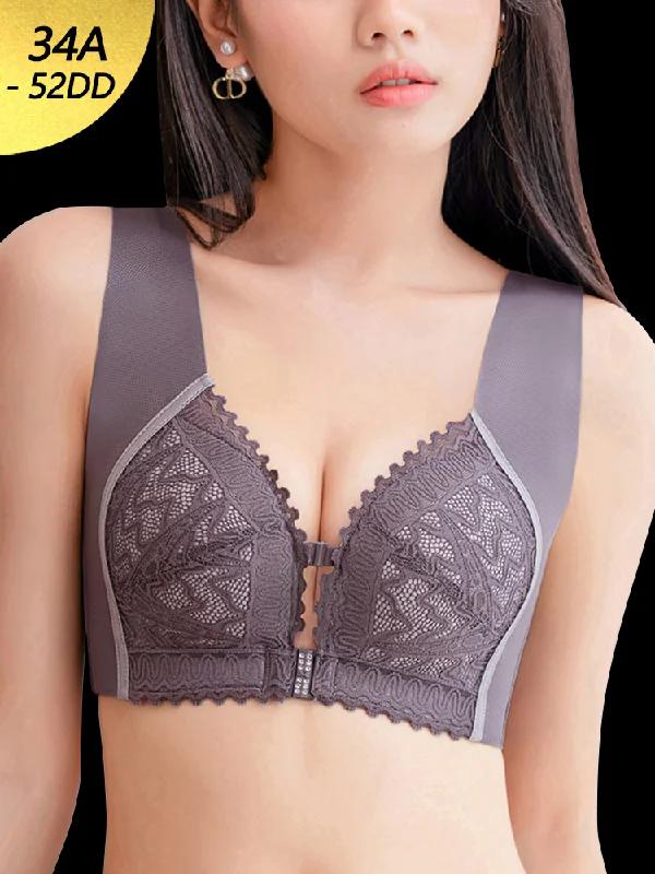 Bra with side - support panels to prevent spillage Front Closure Push Up Minimizer Bras Bra with side - support panels to prevent spillage Front Closure Push Up Minimizer Bras