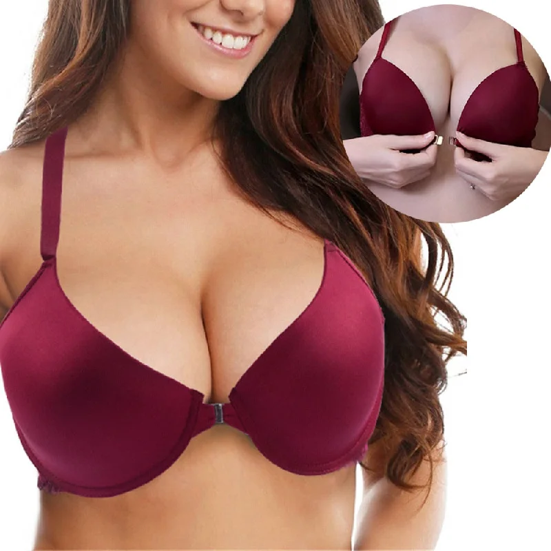 Bra with a plus - size underwire for enhanced support Front Closure Womens Push Up Bra Large Size Bra with a plus - size underwire for enhanced support Front Closure Womens Push Up Bra Large Size