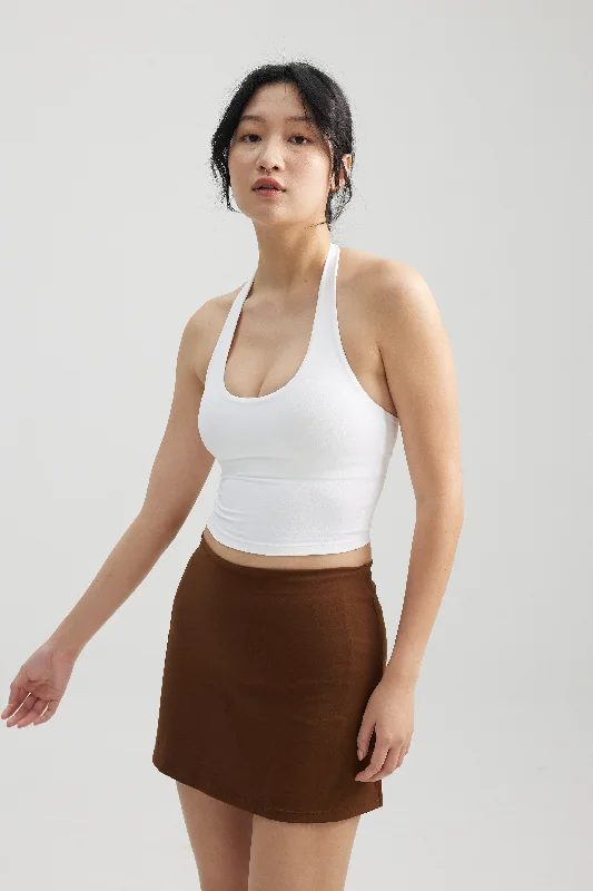 colorful women sport bra for a stylish look Halter Longline Bra in Yoghurt