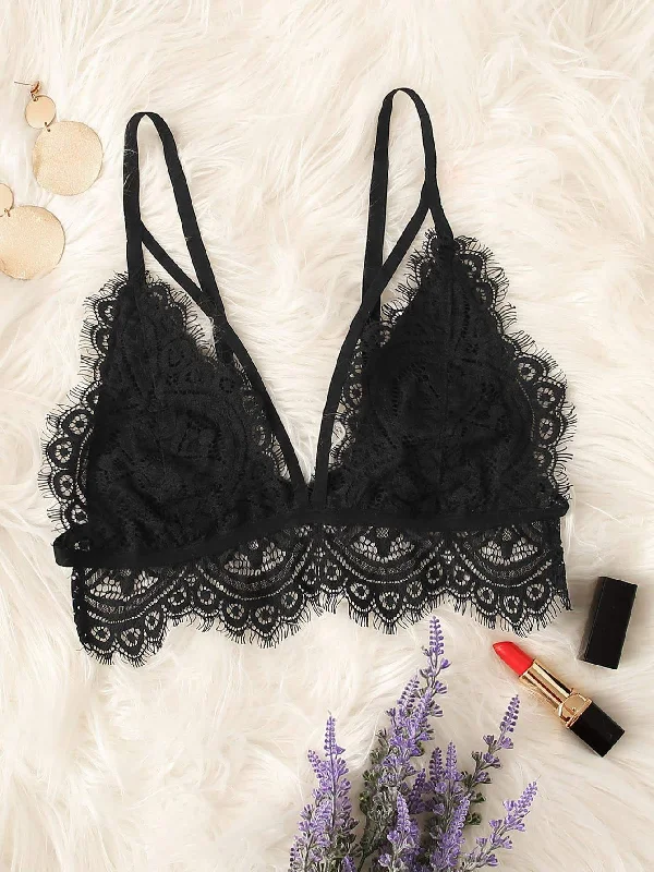 Sleep bras for a gentle and supportive fit during rest Harness Floral Lace Bralette Sleep bras for a gentle and supportive fit during rest Harness Floral Lace Bralette