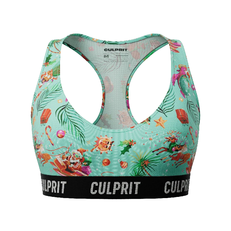 Bra with a plus - size adjustable strap for added comfort Hawaiian Xmas ???? ComfyBra™ Bra with a plus - size adjustable strap for added comfort Hawaiian Xmas ???? ComfyBra™