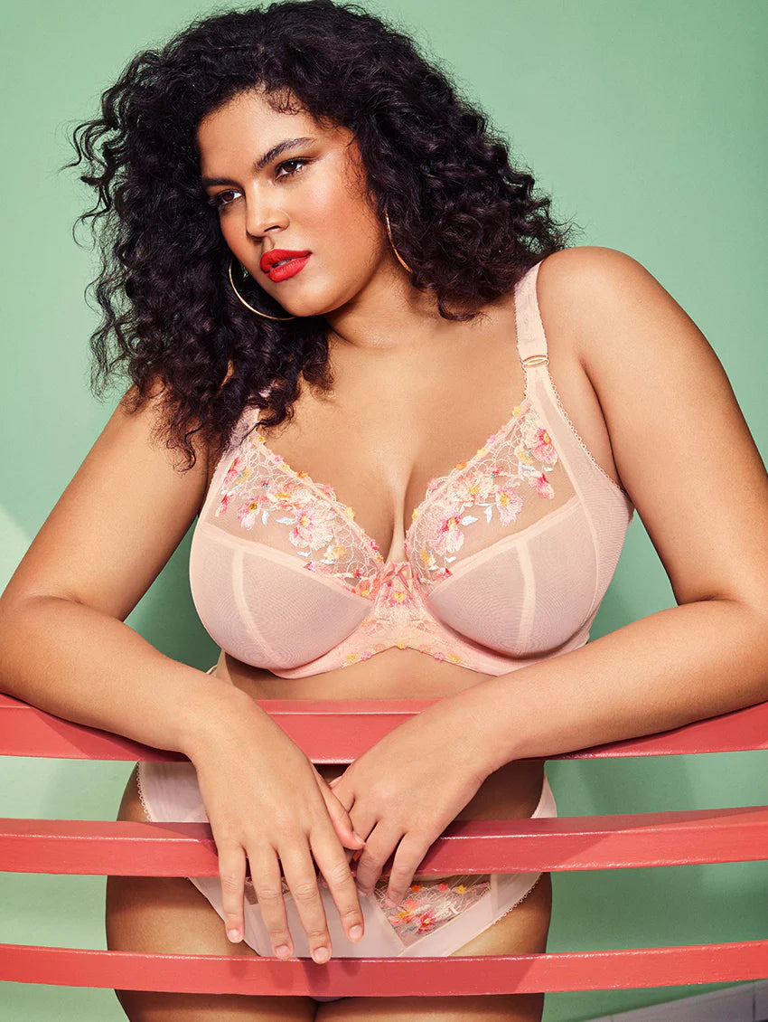 Bra with a soft - touch lining for a luxurious experience Himari Underwired Plunge Bra In Peach Whisper - Elomi Bra with a soft - touch lining for a luxurious experience Himari Underwired Plunge Bra In Peach Whisper - Elomi