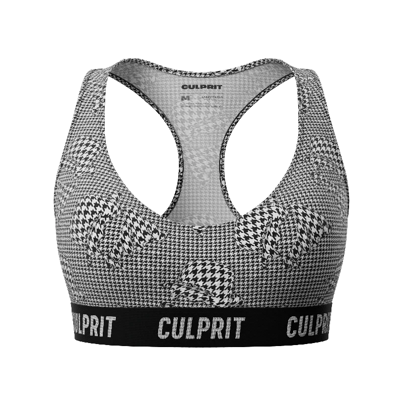 Bra with a removable padding for customizable support​ Houndstooth 3D ? ComfyBra