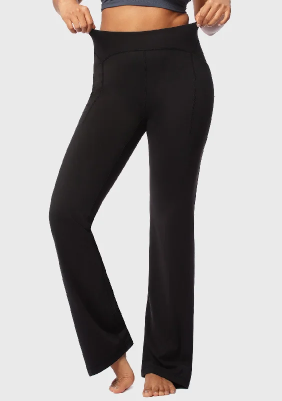 Bra with an anti - itch lining for added comfort Songful High-Waisted Stretch Bootcut Yoga Pants Workout Leggings With Pockets Bra with an anti - itch lining for added comfort Songful High-Waisted Stretch Bootcut Yoga Pants Workout Leggings With Pockets