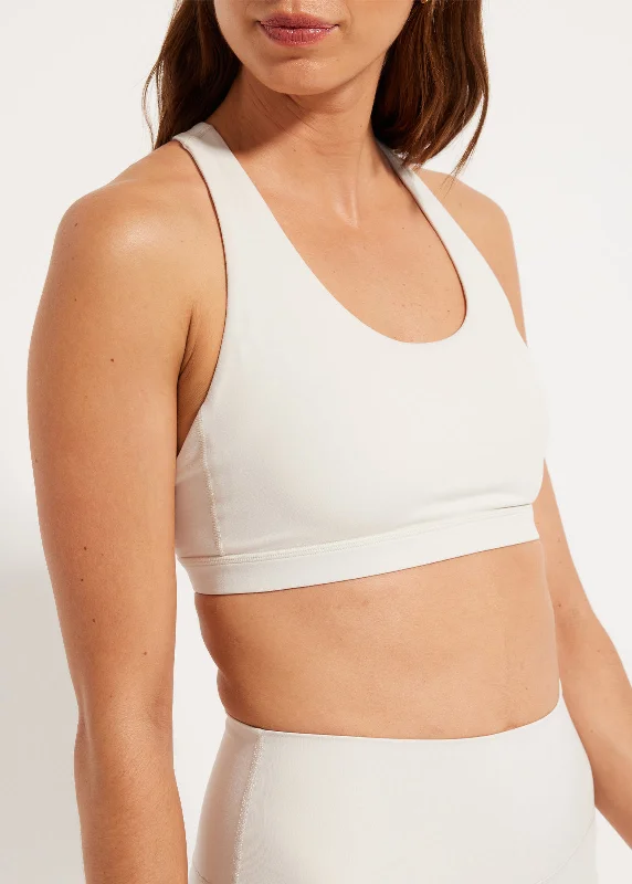 travel women sport bra for easy packing In Motion Racer Bra