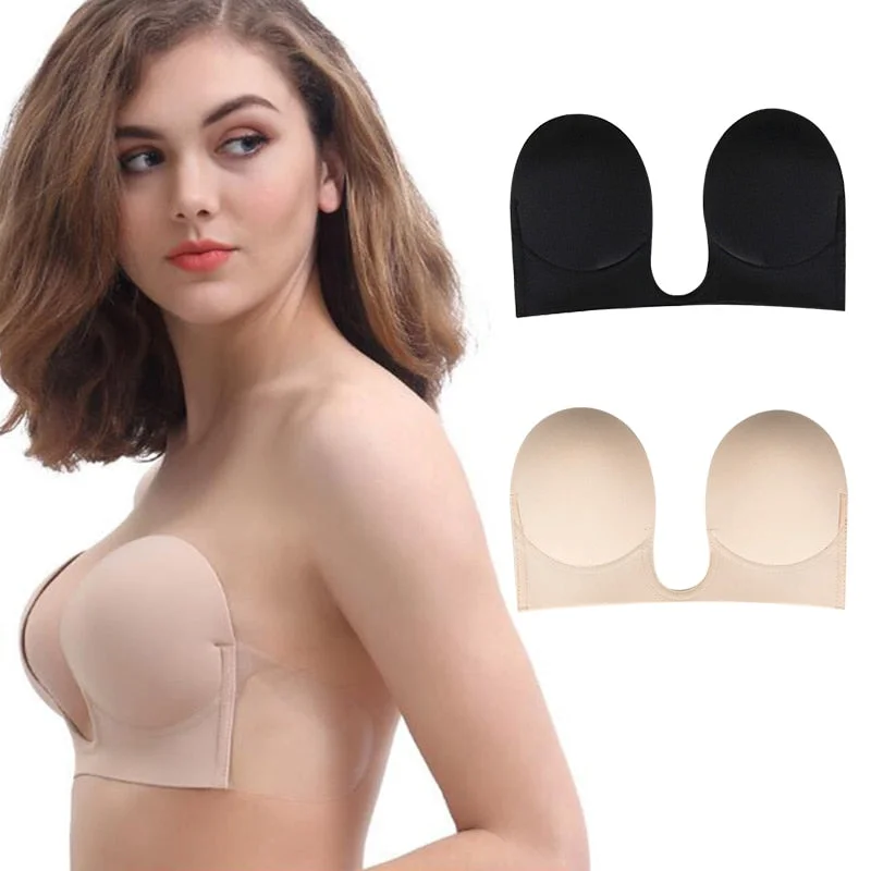 Bra with a plus - size long - line design for a slimming effect Invisible Push Up Bra Strapless Bras Formal Dress Wedding/Evening Sticky Self-Adhesive Silicone New Deep U Bra Dropship Bra with a plus - size long - line design for a slimming effect Invisible Push Up Bra Strapless Bras Formal Dress Wedding/Evening Sticky Self-Adhesive Silicone New Deep U Bra Dropship