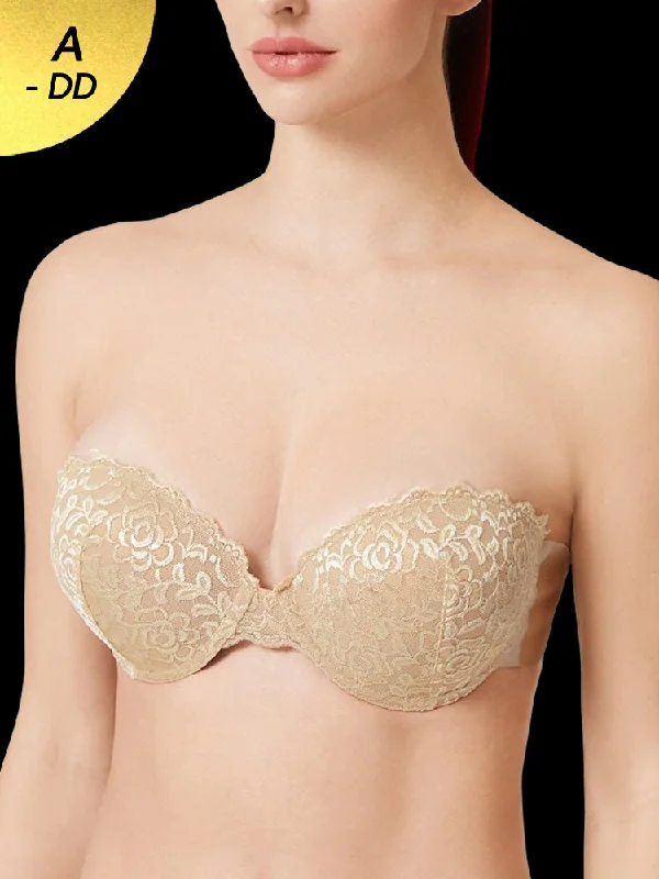 Bra with a plus - size convertible strap for versatility Lace Push Up Adhesive Invisible Backless Plunge Bra Bra with a plus - size convertible strap for versatility Lace Push Up Adhesive Invisible Backless Plunge Bra