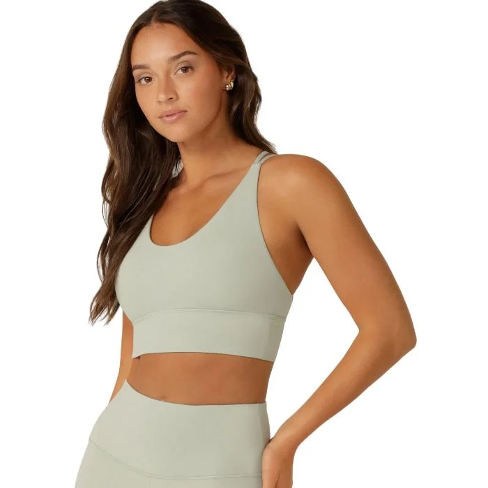 white women sport bra for a clean look LORNA JANE - Lotus Longline Sports Bra