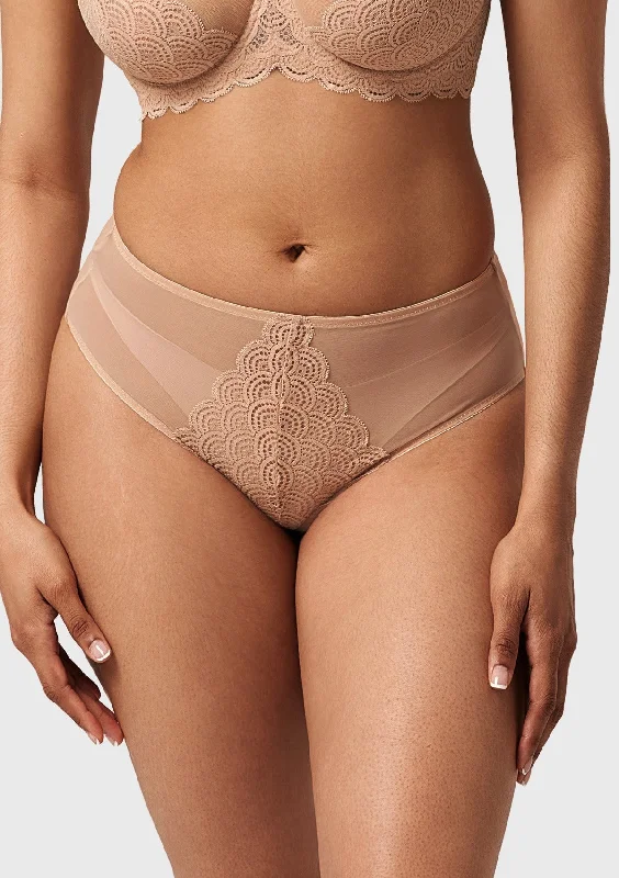 Bra with a push - up memory foam cup for enhanced cleavage Mermaid High-Rise Natural Nude Lace Brief Underwear Bra with a push - up memory foam cup for enhanced cleavage Mermaid High-Rise Natural Nude Lace Brief Underwear