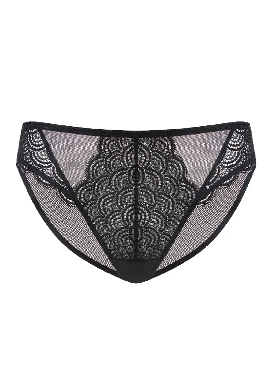 Bra with a silk - lined cup for a luxurious texture Mermaid Scales Soft Lace Mid-Rise Bikini Underwear Bra with a silk - lined cup for a luxurious texture Mermaid Scales Soft Lace Mid-Rise Bikini Underwear