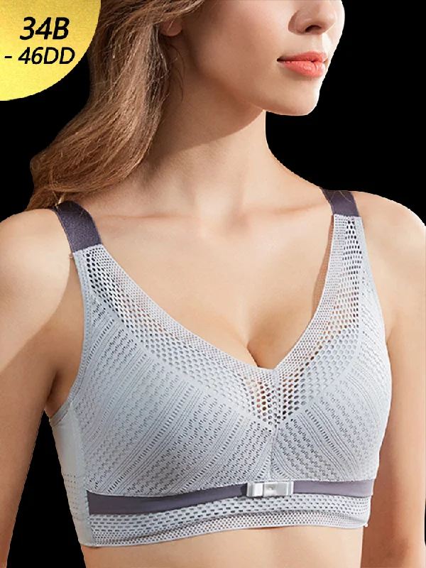 Bra with a plus - size long - line design for a slimming effect Mesh Breathable Full Coverage Minimizer Bras Bra with a plus - size long - line design for a slimming effect Mesh Breathable Full Coverage Minimizer Bras