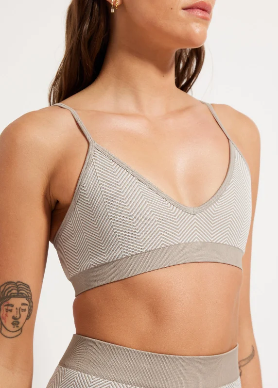petite women sport bra with proper fit Mindful Knit Bralette