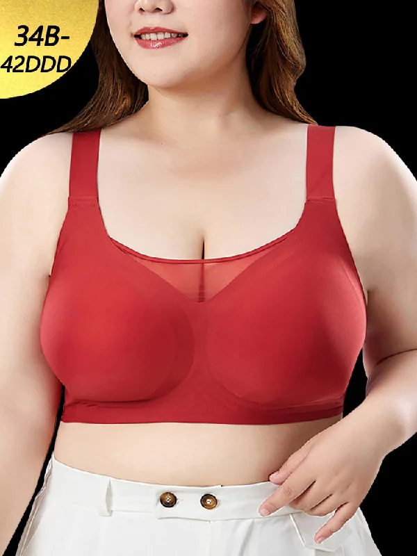 Bra with a non - padded cup for a natural feel Minimizer Full Cup Thin and Soft Wireless Bra Bra with a non - padded cup for a natural feel Minimizer Full Cup Thin and Soft Wireless Bra