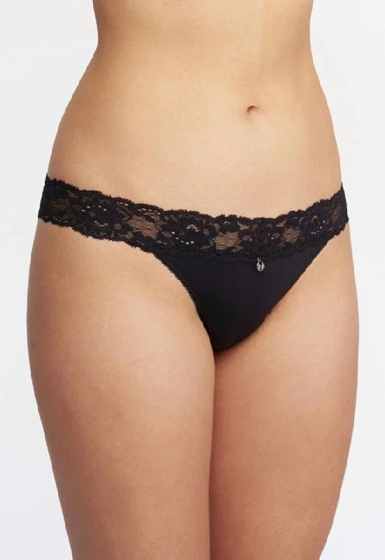 Bra with a solid color for a classic and versatile option Montelle 9002 Thong in Black Bra with a solid color for a classic and versatile option Montelle 9002 Thong in Black