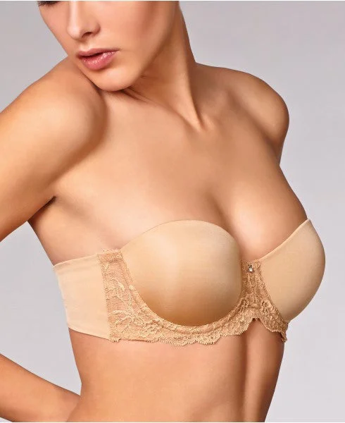 Bra with a built - in underwire for enhanced support SALE Montelle 9019 Strapless in Nude Bra with a built - in underwire for enhanced support SALE Montelle 9019 Strapless in Nude