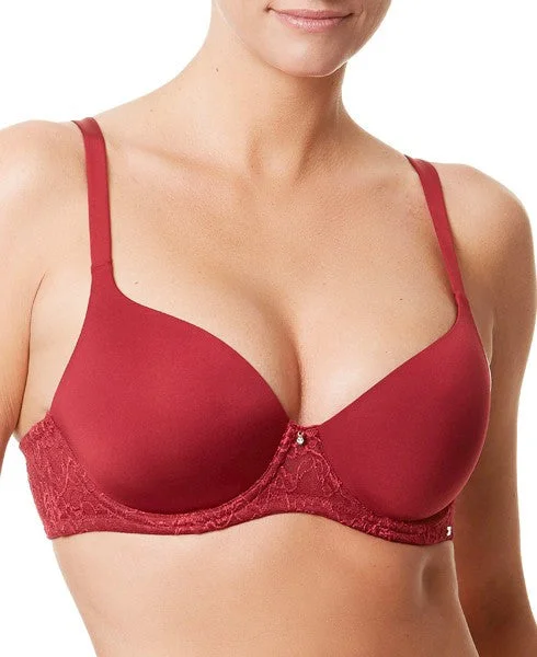 Bra with a polyester - lined cup for durability and moisture - wicking SALE Montelle 9020 Pure Plus T-shirt Bra in Scarlet Red Bra with a polyester - lined cup for durability and moisture - wicking SALE Montelle 9020 Pure Plus T-shirt Bra in Scarlet Red